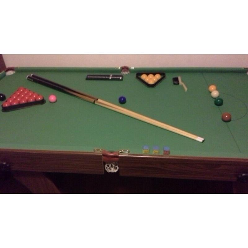 HY-PRO 6 FOOT POOL/SNOOKER TABLE