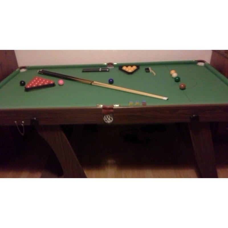 HY-PRO 6 FOOT POOL/SNOOKER TABLE