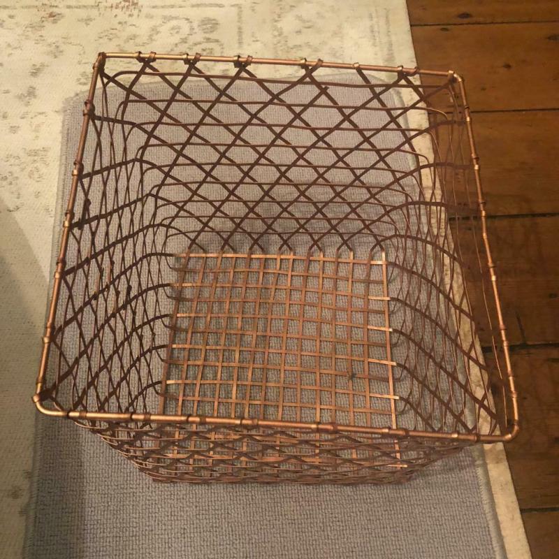 Copper Metal Storage Baskets