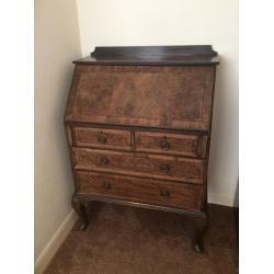 Vintage wooden writing bureau (preowned)