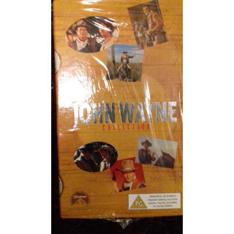 John Wayne collection of western videos.