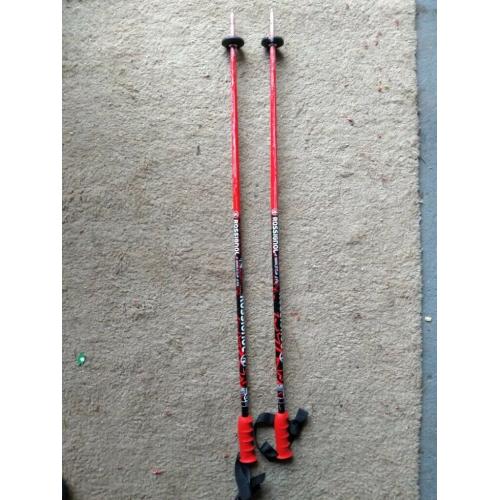 Child's / Kids Ski Poles - Rossignol Hero Jr. 105cm Red & Black ?10