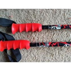 Child's / Kids Ski Poles - Rossignol Hero Jr. 105cm Red & Black ?10
