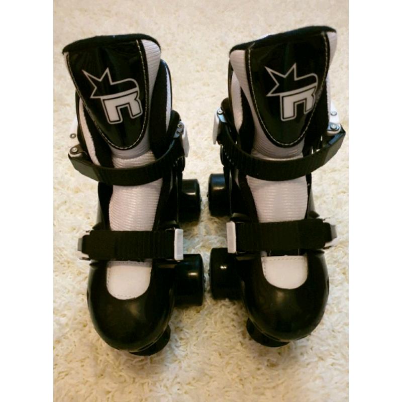 Rookie black and white RKE-SKA 0005 kids roller skates