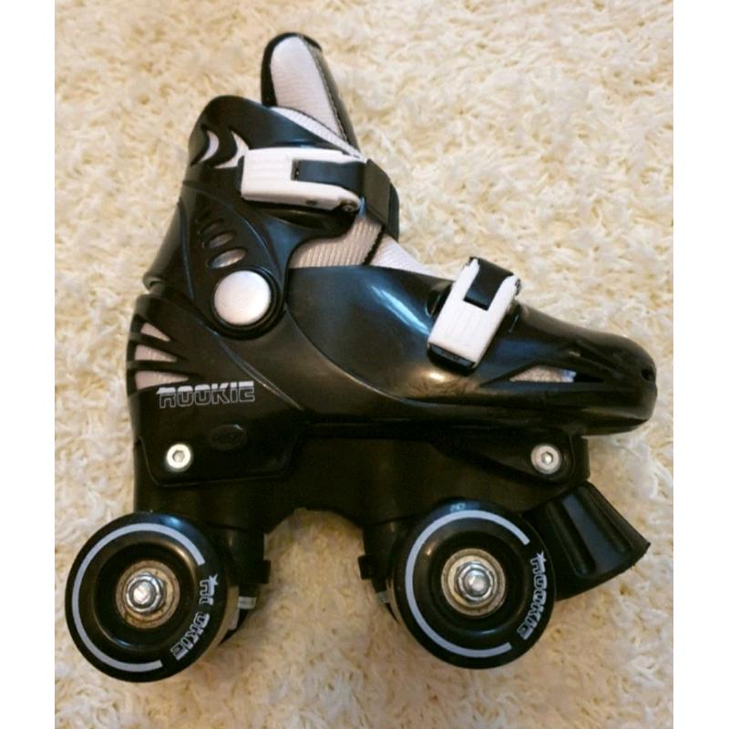 Rookie black and white RKE-SKA 0005 kids roller skates