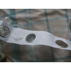 Curtain Eyelet Heading 200 inches (40 Eyes) tape. 48 eyelet rings still in packets Surplus items