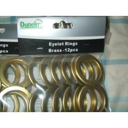 Curtain Eyelet Heading 200 inches (40 Eyes) tape. 48 eyelet rings still in packets Surplus items