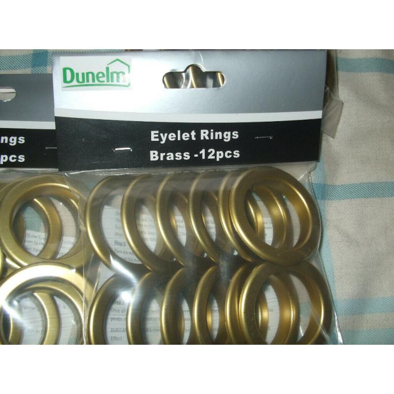 Curtain Eyelet Heading 200 inches (40 Eyes) tape. 48 eyelet rings still in packets Surplus items