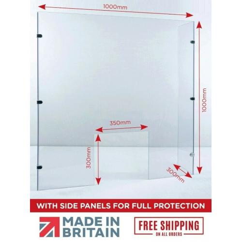 Sneeze Guard Counter Cough Screen Clear Virus Plastic Shield Protection