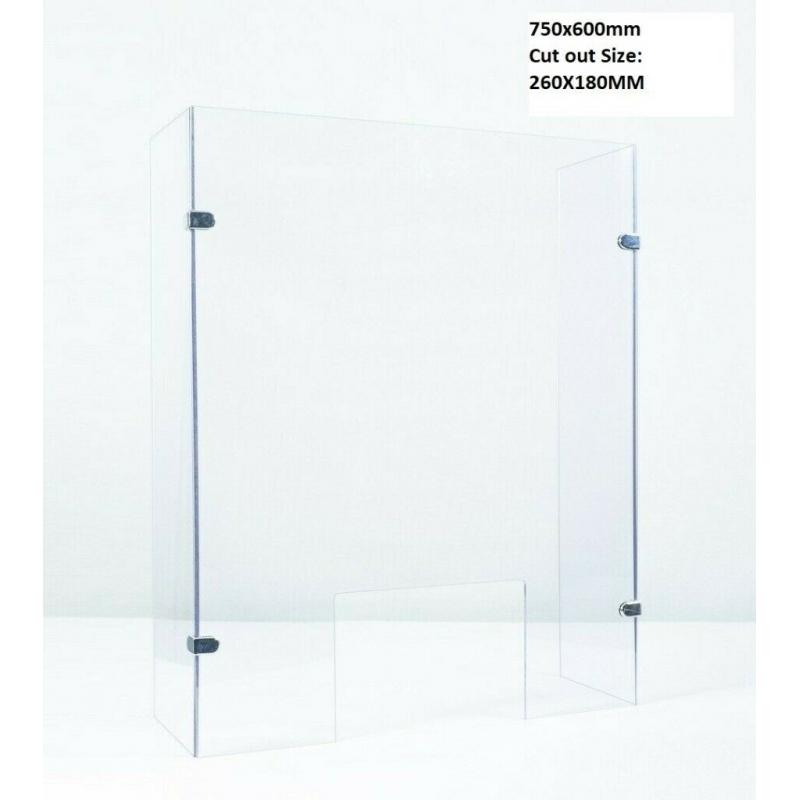 Sneeze Guard Counter Cough Screen Clear Virus Plastic Shield Protection