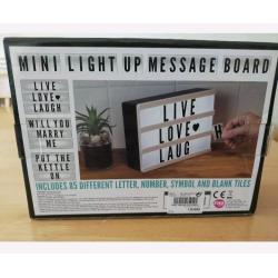 Mini Light Up Message Board.