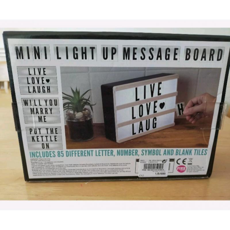 Mini Light Up Message Board.