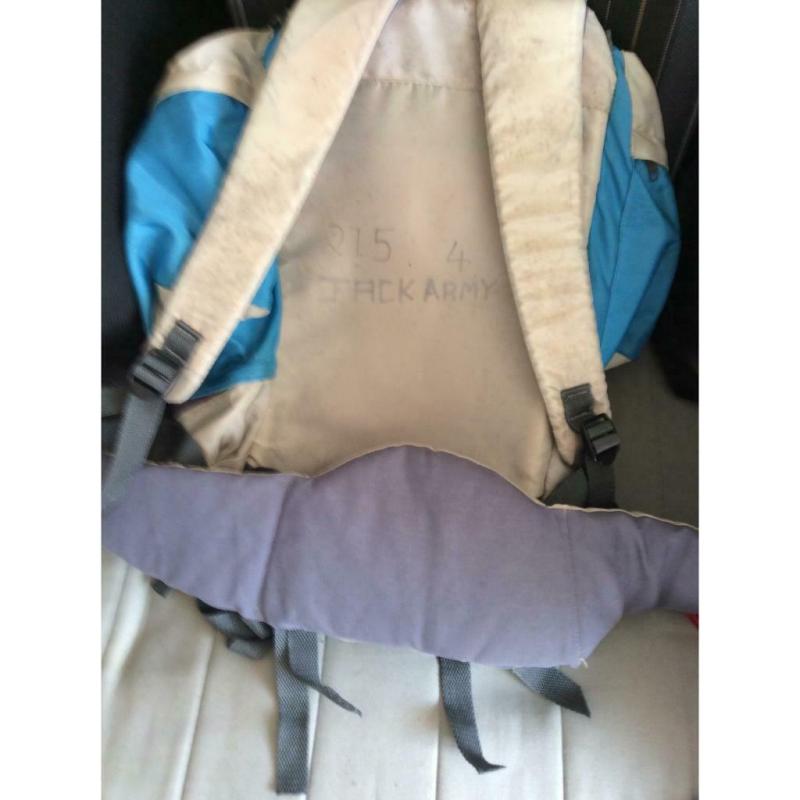 Hiking bag from non smoking home needs washing going cheap