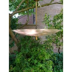 PAIR OF 1950'S LARGE MARBLED PINK GLASS PENDANT LIGHTS