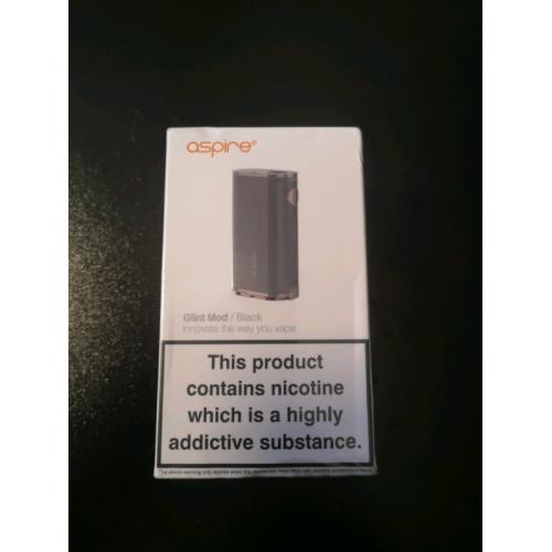 Aspire Glint Mod black postage available brand new