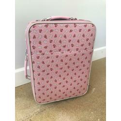 Child?s Pink Paisley Suitcase Pullalong on Wheels