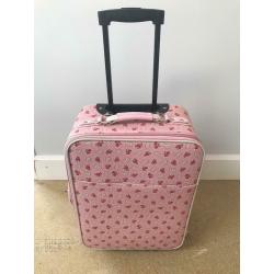 Child?s Pink Paisley Suitcase Pullalong on Wheels
