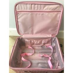 Child?s Pink Paisley Suitcase Pullalong on Wheels