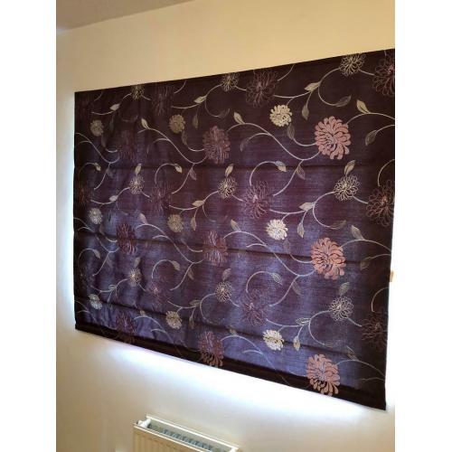Purple flowery blind - Roman blind