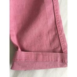 NEW GIRLS PINK COTTON SEQUIN TROUSERS