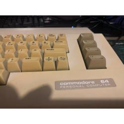 Commodore 64 C64 Computer and Power Supply Unit with Games