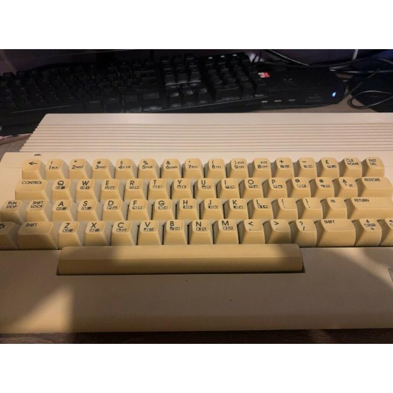 Commodore 64 C64 Computer and Power Supply Unit with Games