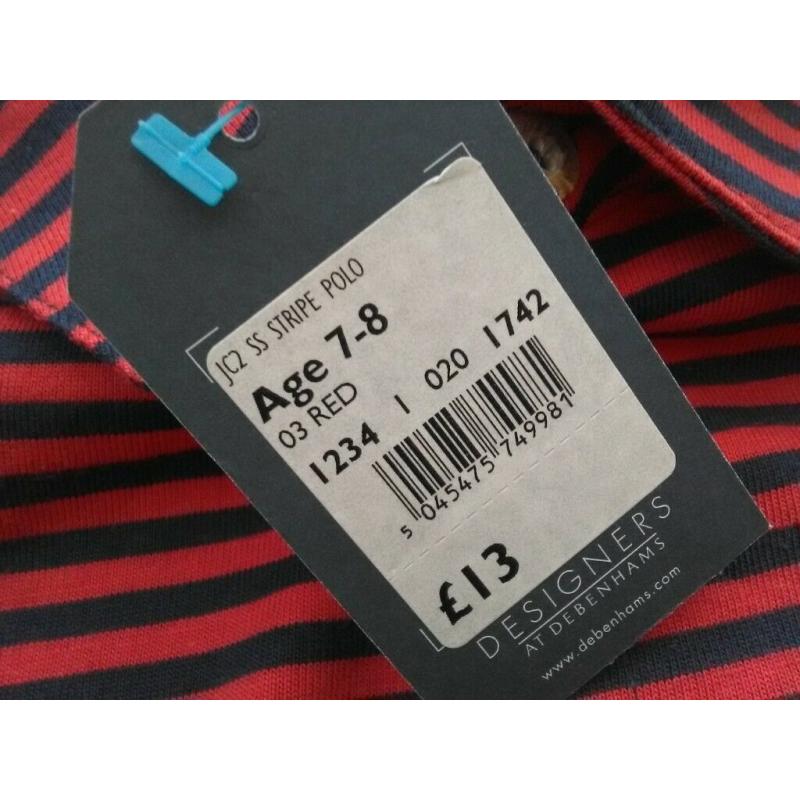 Boys Polo shirt bundle Age 7-8 Brand New Jasper Conran red blue green Red polo shirt WILL POST