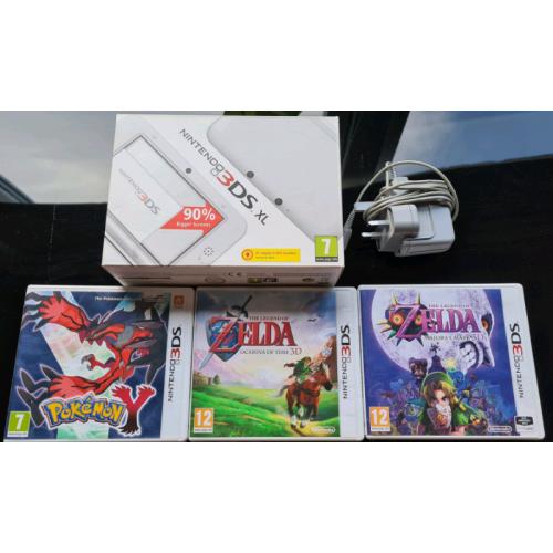 Nintendo 3DS XL like new console with both Zelda and Pokemon Y.