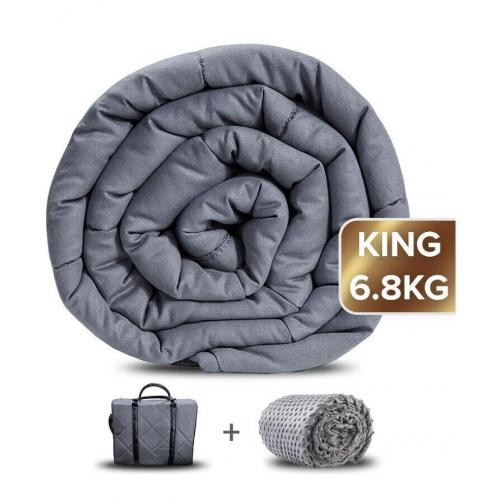 Weighted blanket with cover and hold-all