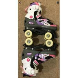 Roller Skates/Boots. Adjustable size Fits UK 1-4