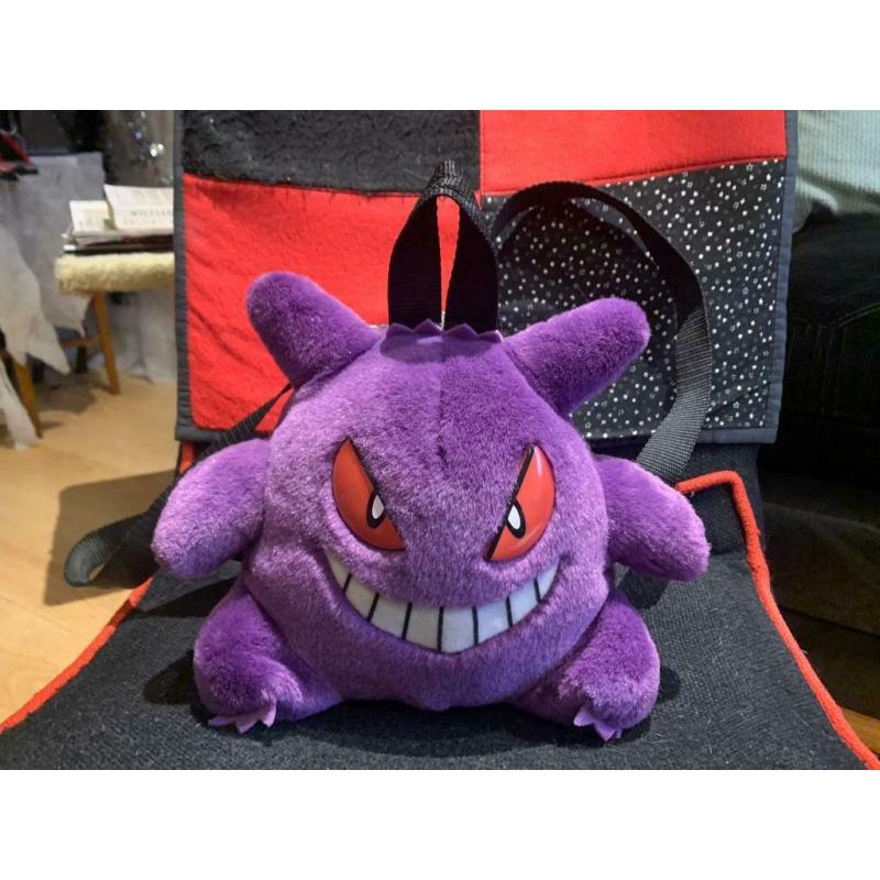 RARE 1990?s POKEMON GENGAR PLUSH BAG CARD HOLDER 21cm HASBRO-Been in storage-Only one for sale in UK