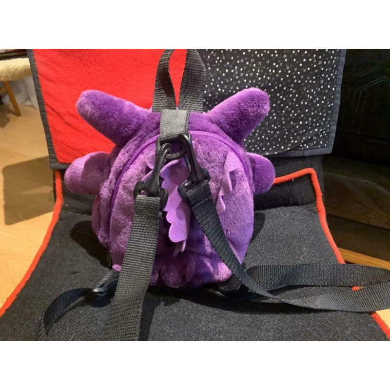 RARE 1990?s POKEMON GENGAR PLUSH BAG CARD HOLDER 21cm HASBRO-Been in storage-Only one for sale in UK