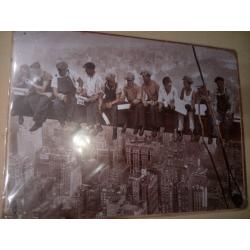 Tin wall plaques, Harley, Bentley, Marylin Monro, VW van etc