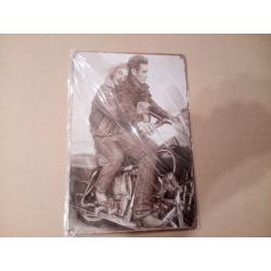 Tin wall plaques, Harley, Bentley, Marylin Monro, VW van etc