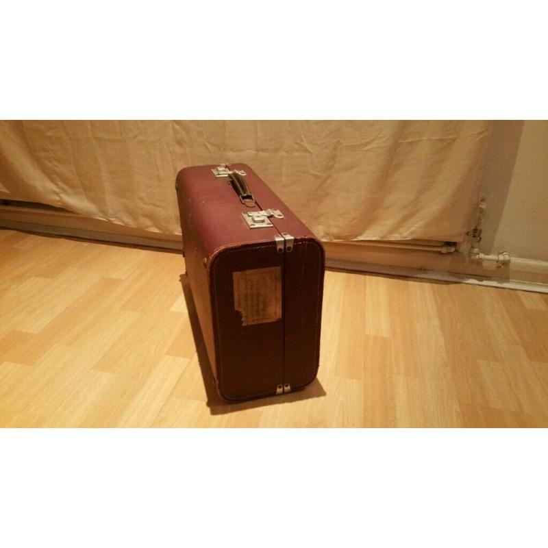 Antique 1920's Distressed STOCKDALES UK Large Travel Case Luggage Storage