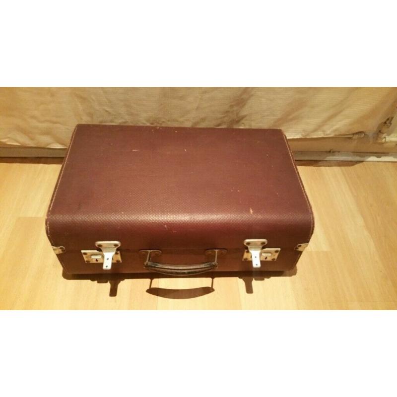 Antique 1920's Distressed STOCKDALES UK Large Travel Case Luggage Storage