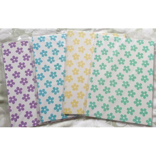 40 A4 Sheets of Cardboard with coloured Flowers on for crafts cards kids