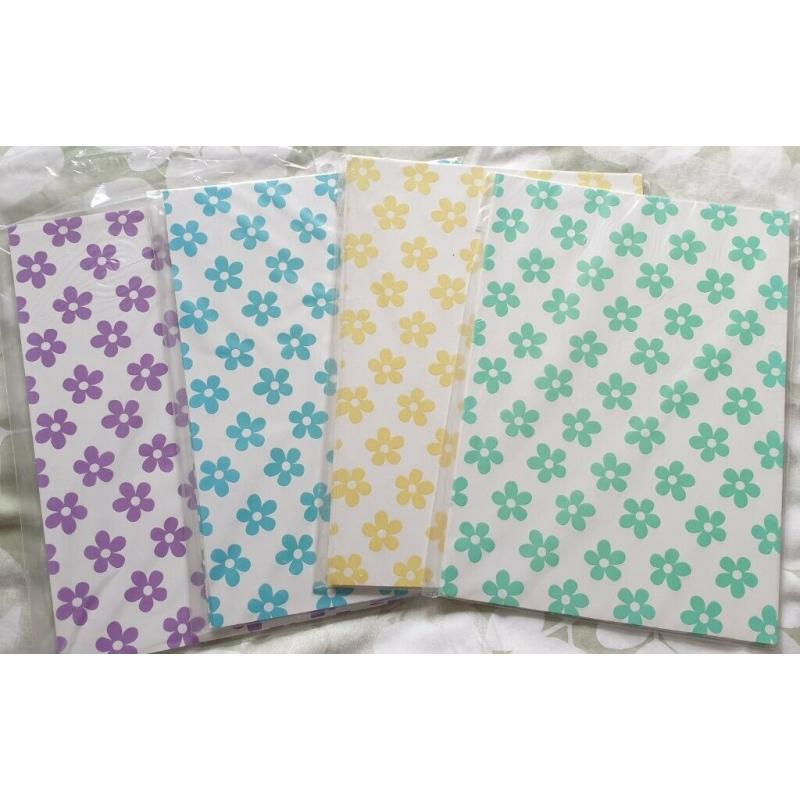 40 A4 Sheets of Cardboard with coloured Flowers on for crafts cards kids