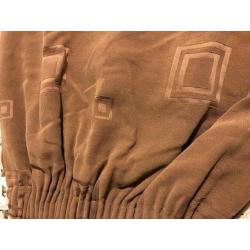 Curtains mid brown lined curtains.