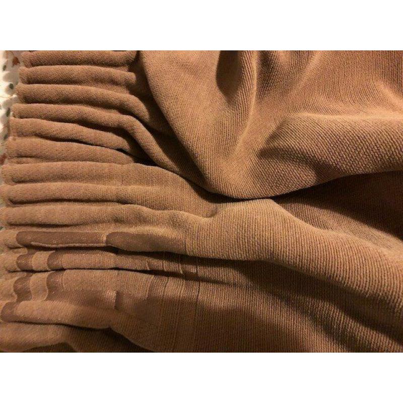 Curtains mid brown lined curtains.