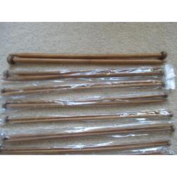 SET OF 16 PAIRS OF WOODEN BAMBOO METRIC KNITTING NEEDLES FROM 2mm to 10mm
