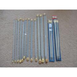 SET OF 14 PAIRS OF MILWARD METRIC KNITTING NEEDLES FROM 2 3/4mm to 10mm