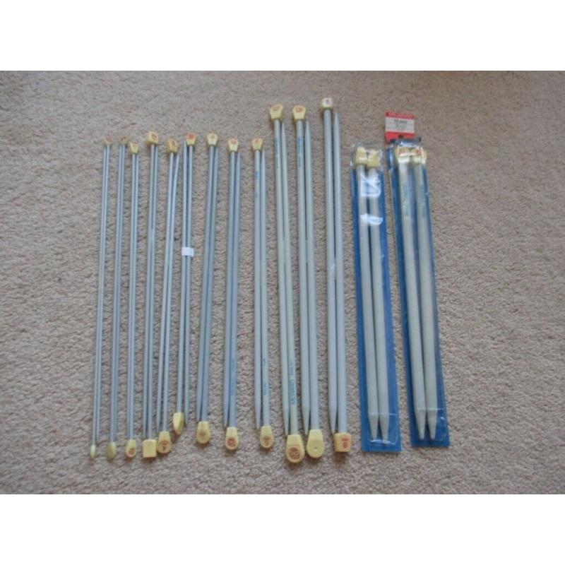 SET OF 14 PAIRS OF MILWARD METRIC KNITTING NEEDLES FROM 2 3/4mm to 10mm
