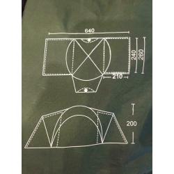 TRESPASS 8 MAN 2 ROOM TUNNEL TENT WITH BEDDING