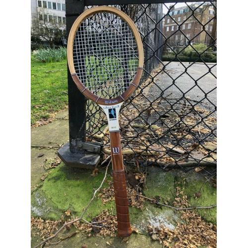 Tennis wooden racket Wilson Chris Evert Autograph Edition