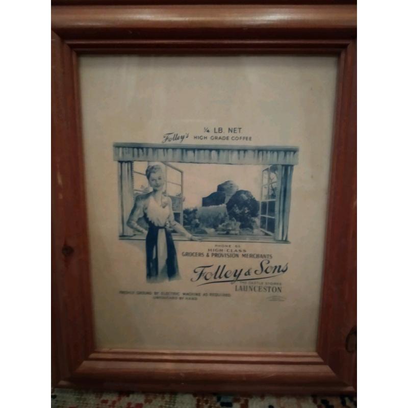 Vintage 1940s advertising coffee print
