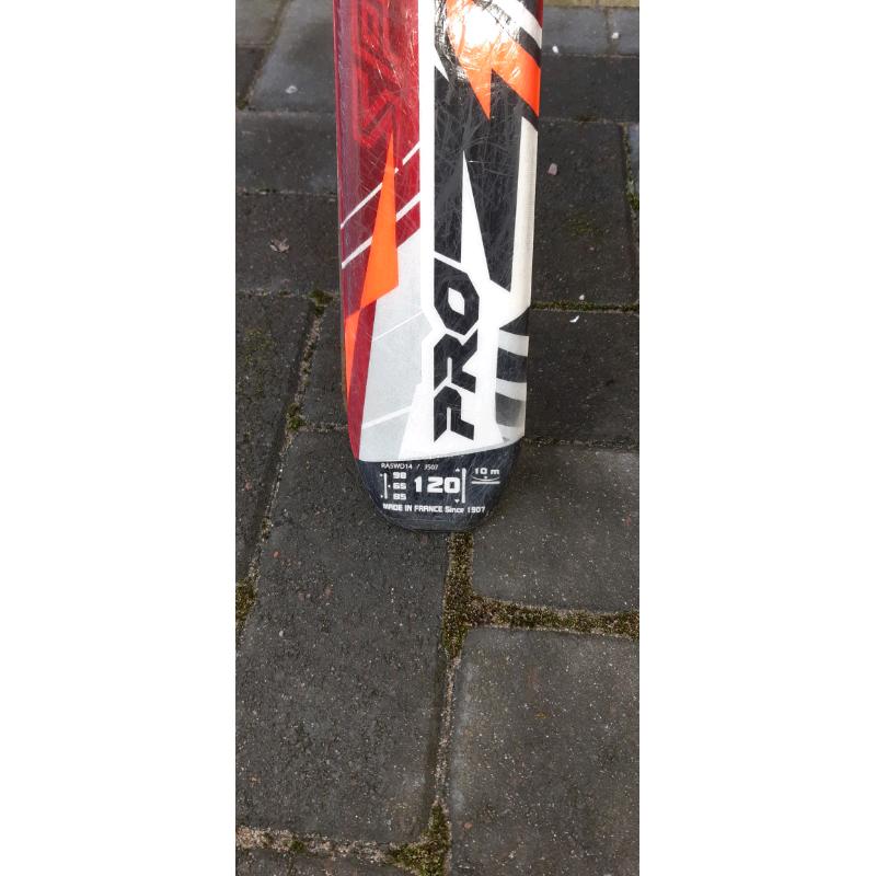 Junior 120 skis and poles for sale.
