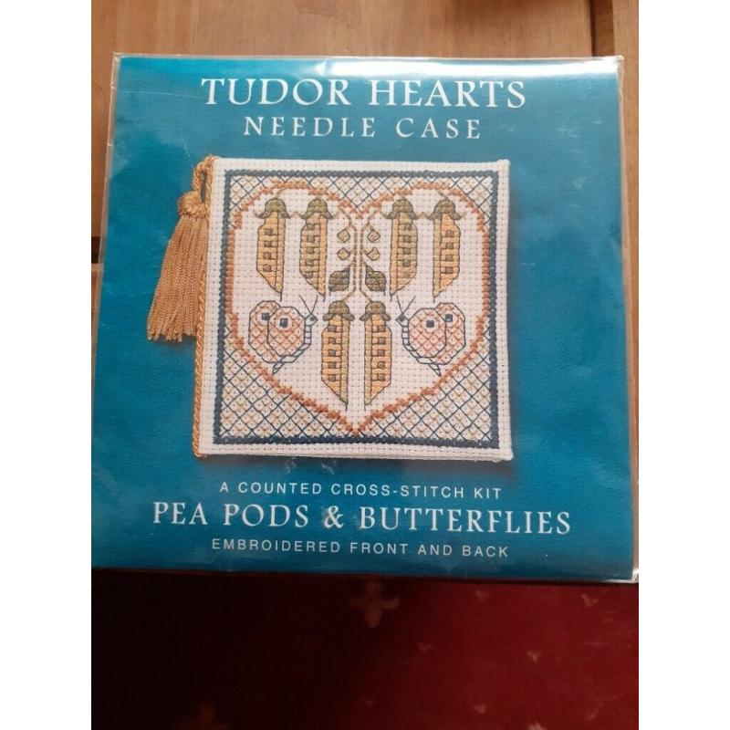 Tudor Hearts cross stitch
