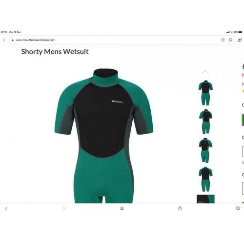 Brand new Shorty Men?s Wetsuit - Large