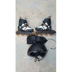 child's adjustable inline skates helmet pads
